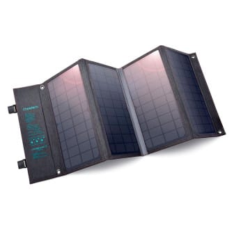 Choetech Reise-Solarladegerät – Faltbares Solar Ladegerät, Solar Ladegerät 36W mit USB-Anschluss – Grau Choetech Reise-Solarladegerät – Faltbares Solar Ladegerät, Solar Ladegerät 36W mit USB-Anschluss – Grau
